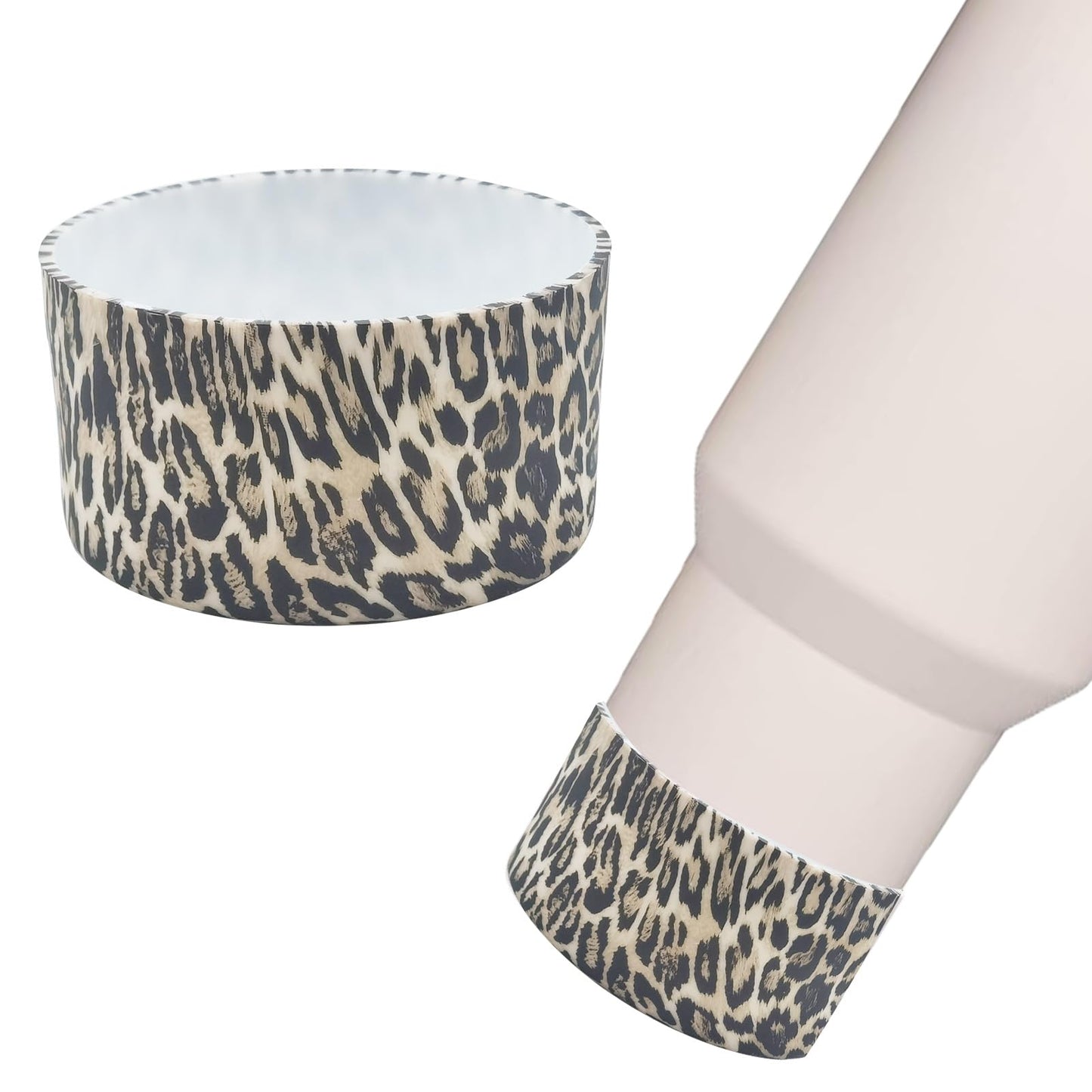 Gliquran Leopard Protective Silicone Boot for Stanley Quencher H2.0 40 30 20 oz & IceFlow Flip 30 20 oz,Cheetah Water Bottle Boots Accessories