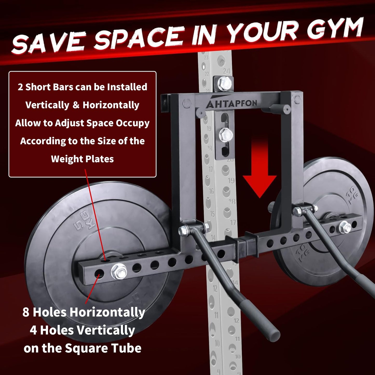 AHTAPFON Lateral Raise Attachment for Power Rack Attachment,Standing Lateral Raise Machine with 1-inch Hole,Upper Body Strength Training Equipment for Home Gym