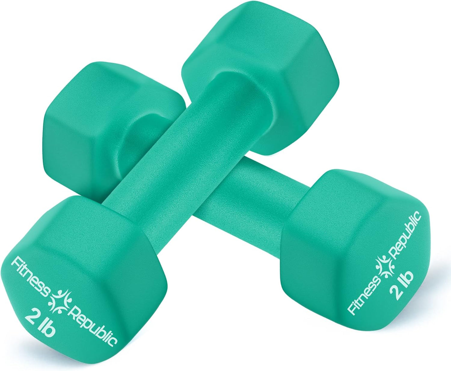 Neoprene Dumbbell Set of 2, Non-Slip, Hex Shape, Free Weights for Muscle Toning and Strength Building - Portable Home Gym Hand Weights