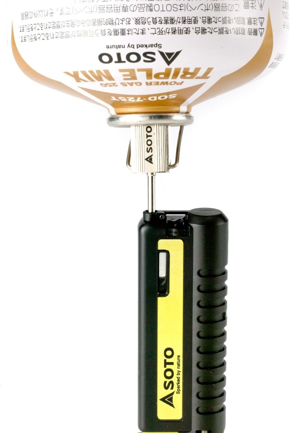 SOTO Pocket Torch - Refillable Extended Torch Lighter with Telescoping Burner Head, Electronic Ignition, Strong Wind-Resistant Butane Lighter for Candles, Grill, BBQ, Camping, Shipped Empty