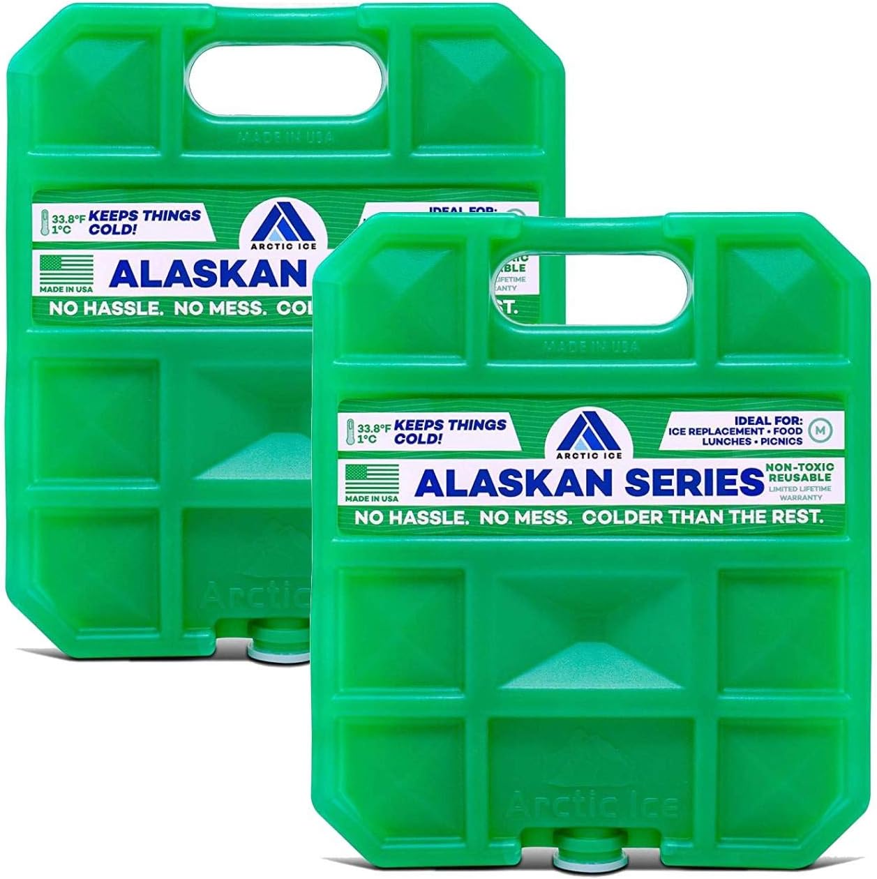 Arctic Ice Alaskan Series Long Lasting Reusable Ice Pack - Freezes at 32° Fahrenheit - Keeps Food & Drinks Cool Without The Risk of Freezing