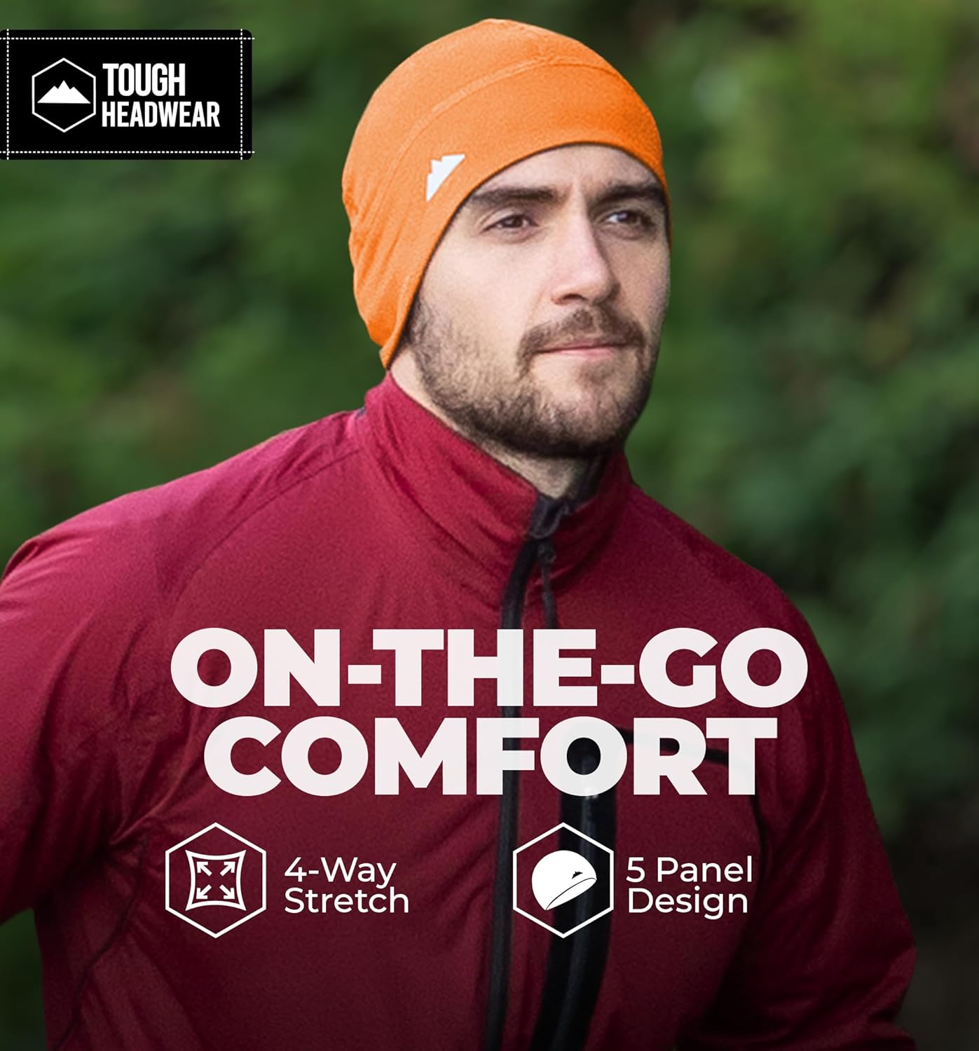 Tough Headwear Skull Cap for Men - Beanie Hats - Skully Beanie Cap - Cooling Skull Caps for Men Locs Sweat Dreads Running