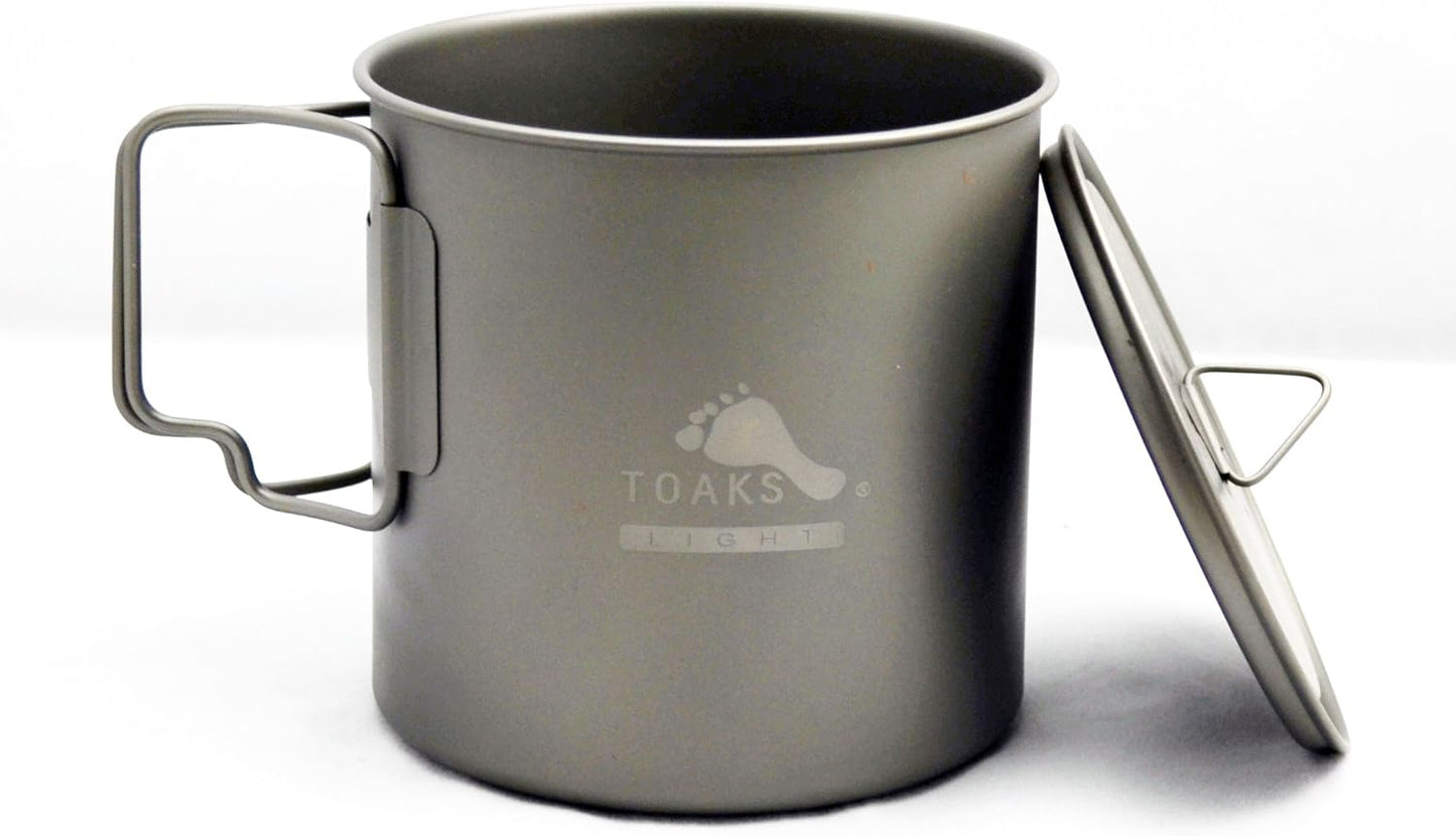 TOAKS 650ml Titanium Camping Pot - Lightweight, Durable Cookware for Outdoor Adventures