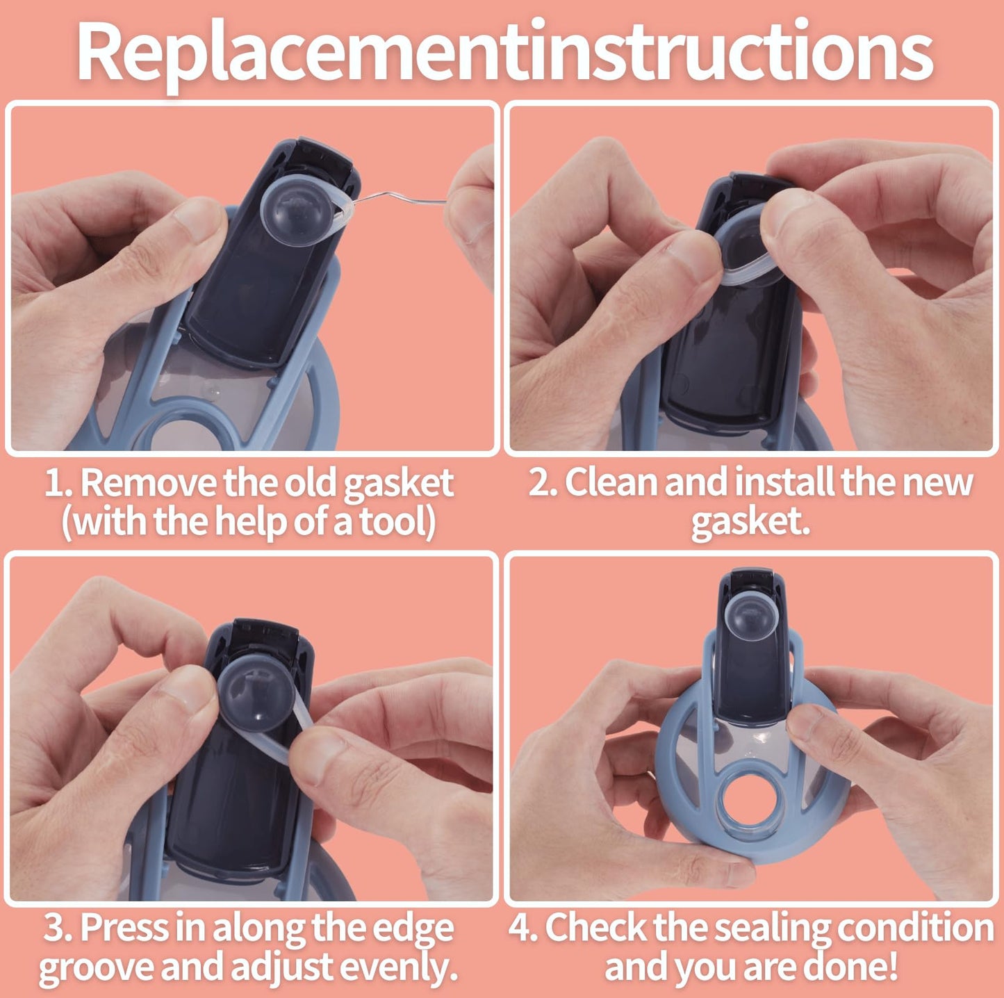 9PCS Shaker Cup Gasket Replacement for BlenderBottle Strada Stainless Steel Shaker Bottle，Water Bottle Gasket Silicone Gasket，Compatible with BlenderBottle Strada Shaker（Strada Flip）