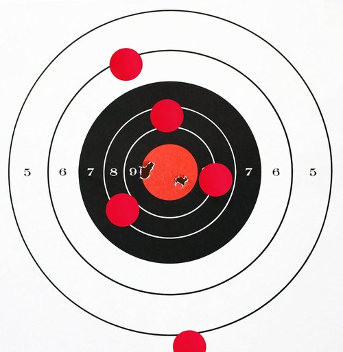 ChromaLabel 1 Inch Permanent Round Target Pasters for Shooting and Marksmanship, 1000 Labels per Dispenser Box