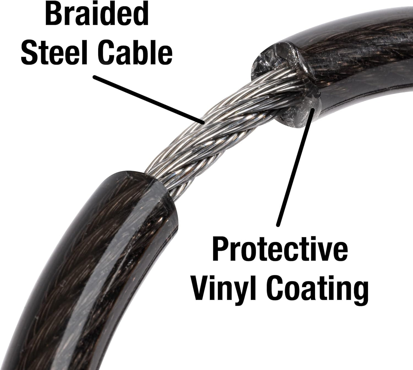 Master Lock Bike Lock Cable with Combination Black, 8143D