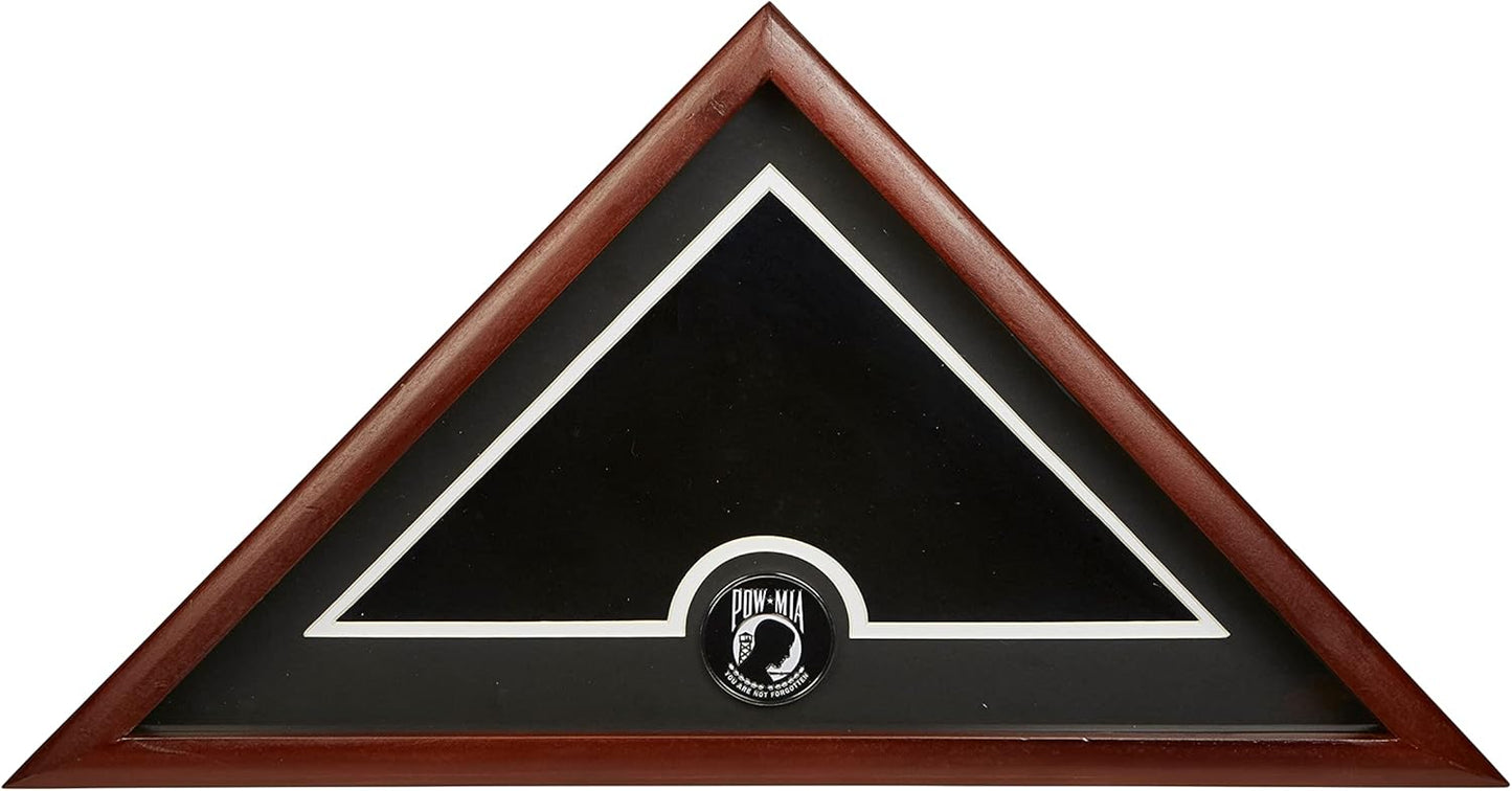 US Flag Display Case with Air Force Medallion Crafted from Premium Quality Materials - Made in USA