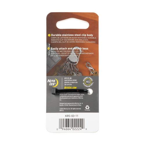 Nite Ize KeyRack Steel S-Biner - Heavy-Duty Carabiner Clip for Keys - KeyRack Holder Clip with Small S-Biners - Stainless Steel Key Clip Organizer Accessories - 2 Pack