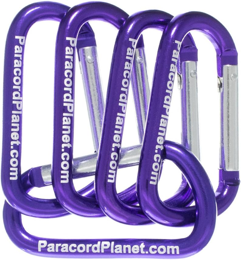Aluminum D Ring Carabiner Clip Bulk Packages - Available in a Variety of Sizes, Styles, and Colors