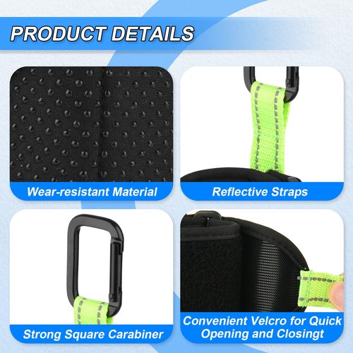 Inverted Flashlight Holder for Streamlight,Anti-Slip Nylon Strap with Carabiner,Reflective Flashlight Holder,Keep Shine Downward and in A Forward Position