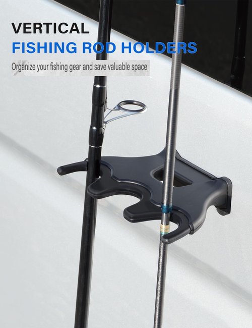 TRANSWARPS Magnetic Fishing Rod Car Stands, Portable Outdoor Fishing Rod Storage Rack, Soft Silicone Car Pole Fly Fishing Pole Holder with 3 Holder Slots