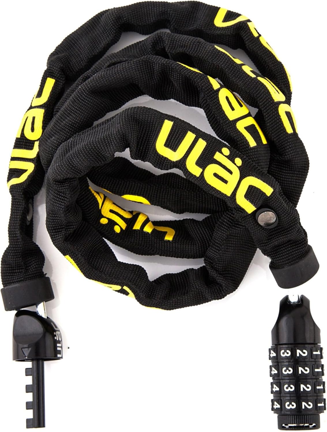 52ND Street Neo Chain Lock Combo, Resettable 4-Digit Combination Anti-Theft Bicycle Lock (Black)