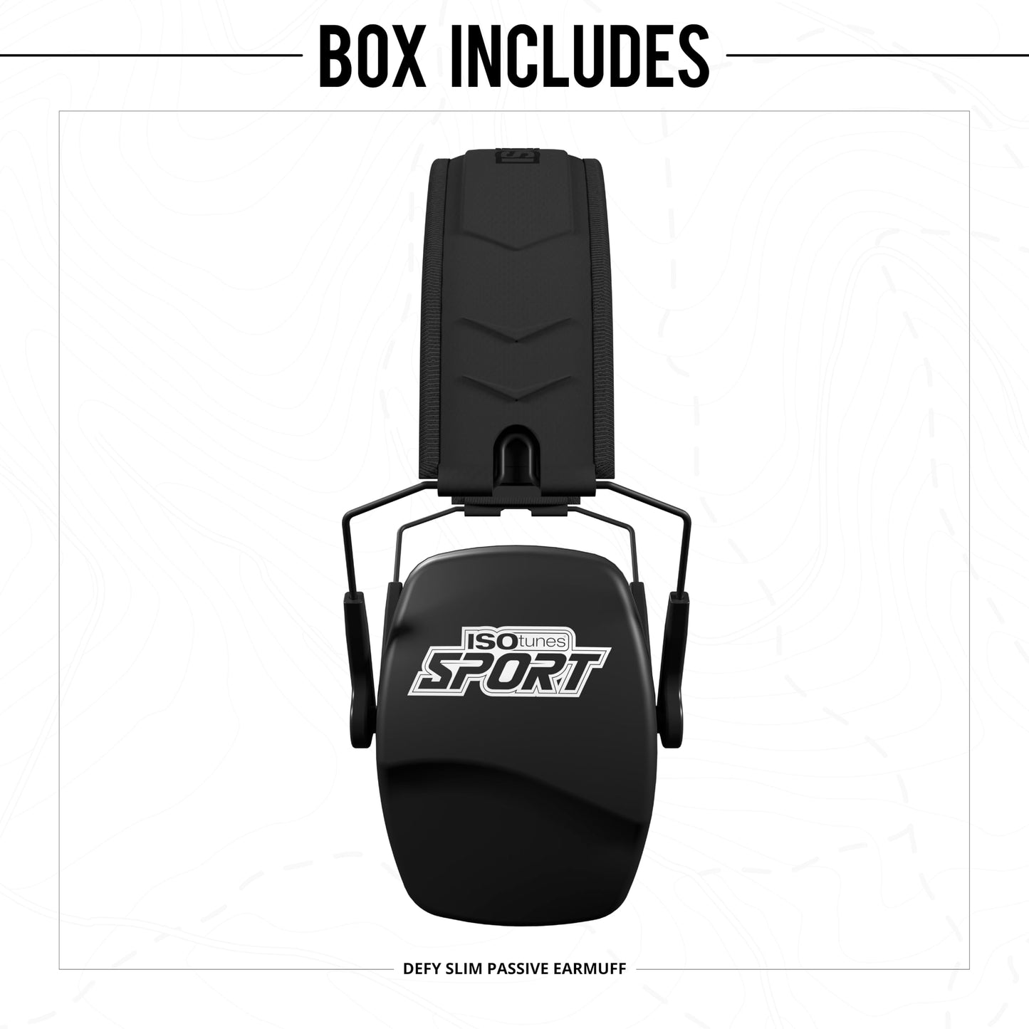 ISOtunes DEFY Slim Passive Earmuffs: Noise Isolating Over-Ear Hearing Protection with Foam Cushions, and Adjustable Headband (Matte Black)