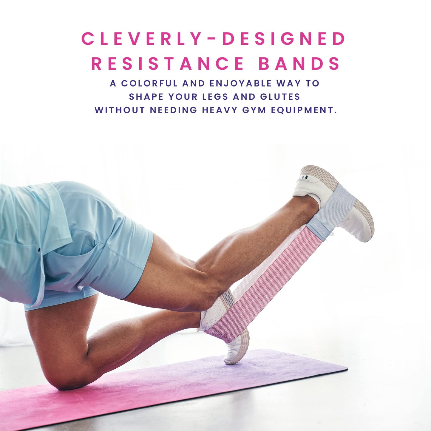 FitOn - 12"x4" Travel Sized Recovery Roller & Sculpt Resistance Bands Bundle - Workout Equipment Set for Gym and Home Exercise - Workout with Non-Slip Exercise Bands & Durable Foam Roller Set