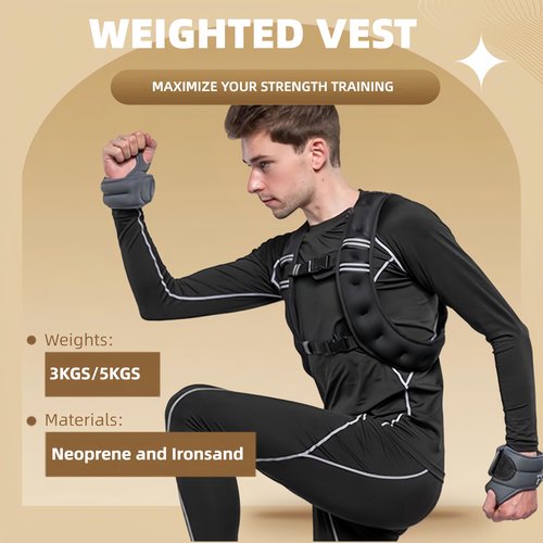 Stepfowarder Weighted Vest, 6Lbs/12Lbs Weight Vest with Reflective Stripe for Training Workout, Running, Fitness, Jogging, Cardio, Walking (12.0Lbs - Blue)