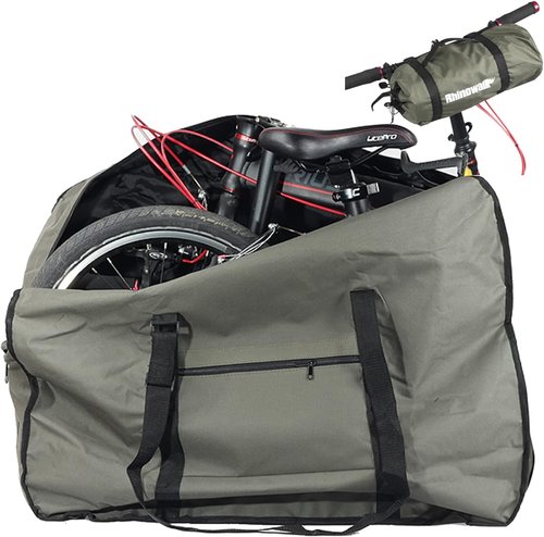 CamGo 20 Inch Folding Bike Bag - Waterproof Bicycle Travel Case Outdoors Bike Transport Bag for Cars Train Air Travel (Black, 20 inch)