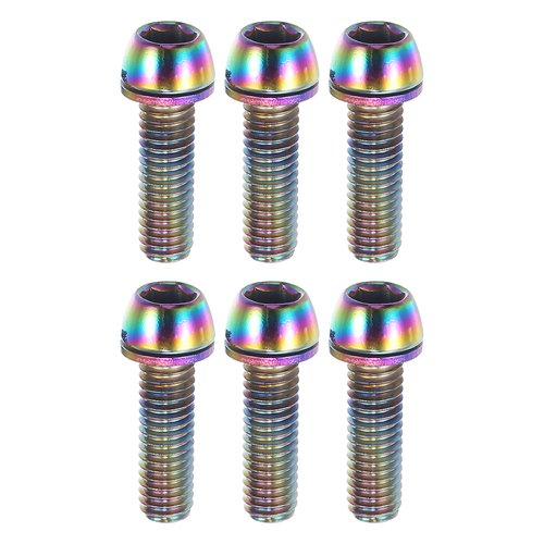 X AUTOHAUX 6 Pcs Bicycle Stem Screws for MTB Bike Bicycle Stem Durable M6x20mm Socket Head Cap Bolts Screws Nuts Steel Assorted Color