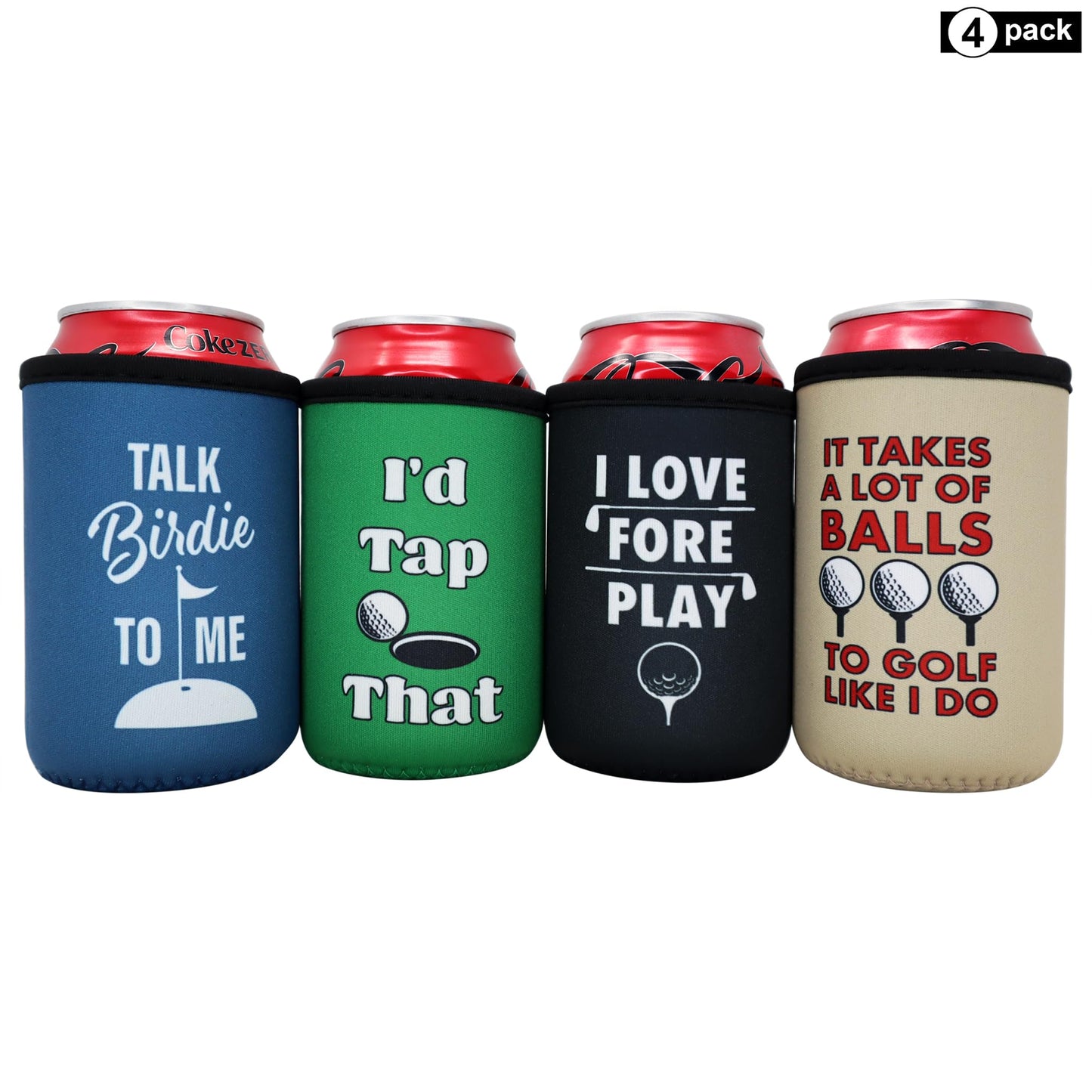 Funny Golfing Coolers 12oz Can - Funny Golfer Gift Set, Golf Accessories for Men Who Have Everything or Want Nothing, Insulated 12 oz. Funny Can Cooler Sleeves for Standard Stubby Cans
