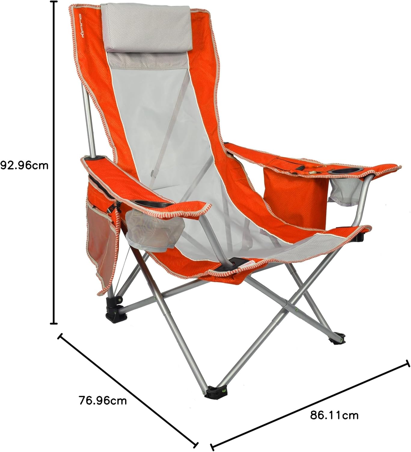Kijaro Beach Sling Chair with Cooler Pocket - Various Fun Colors & Patterns - Perfect Beach Folding Chair and Camping Chair - Includes a Detachable Pillow