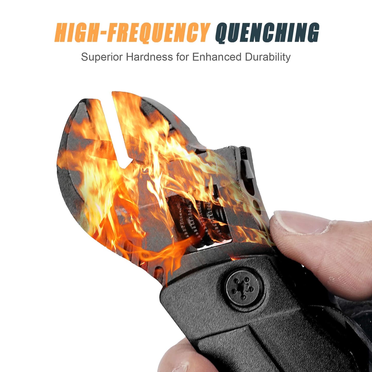 Hanboost Multitool Wrench 19 In 1 Multipurpose Camping Gear Pocket Size Adjustable Wrench with Pliers, Wire Cutter, Cutting Saw, Bottle Opener for Maintenance, Camping and DIY,Gift for Him