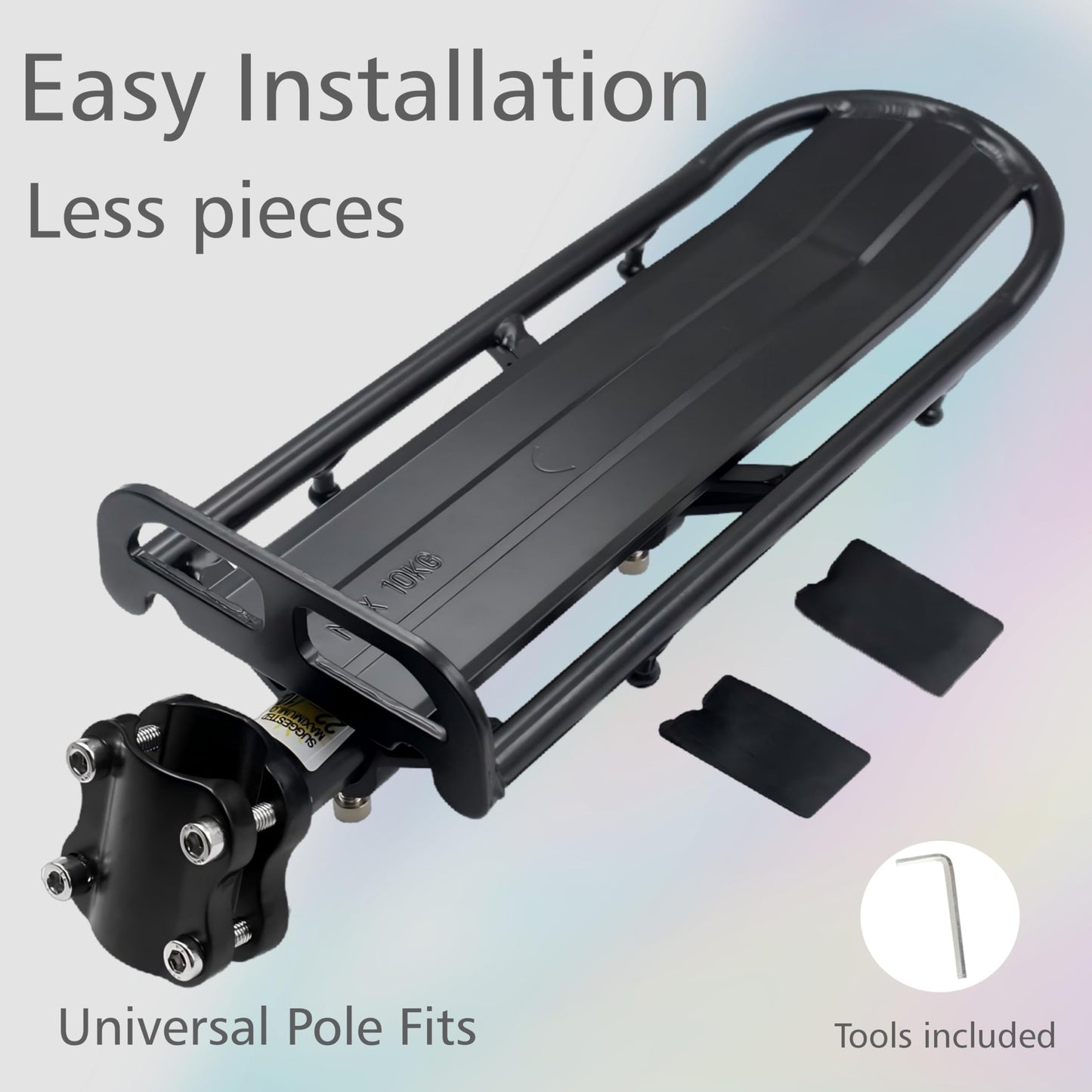 Fat Tire Bike Rack and Electric Bike Rack, Parrilla para Bicicletas Trasera, Ideas as Cargo Rack with Load Capacity (60KG Load Capacity)