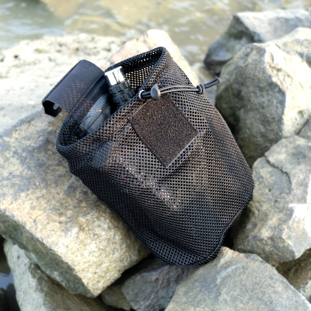 IDOGEAR Tactical Molle Dump Pouch Foldable Mag-Net Drawstring Recycle Pouch Recovery Tool Pack for Molle Belt Tactical Vest Backpack (Black)