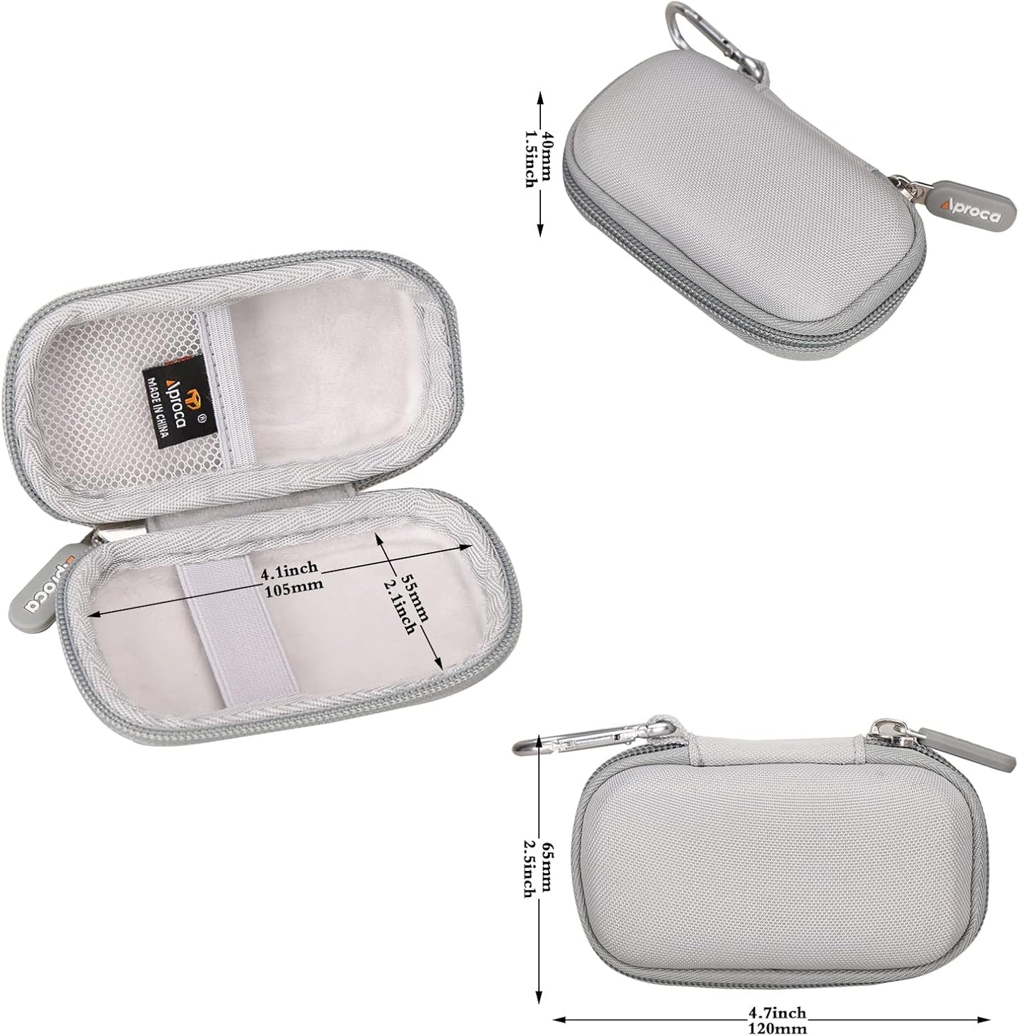 Aproca Hard Travel Storage Case, for EMAY Portable ECG Monitor Wireless EKG Monitoring Devices