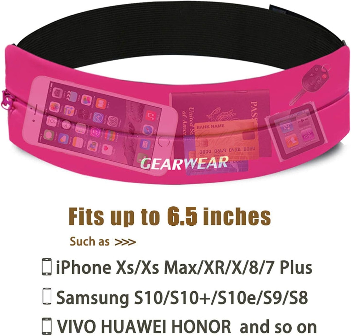 Running Belt | Runner Fanny Pack for Women and Men | Adjustble Waist Band Pack for Storage Phone