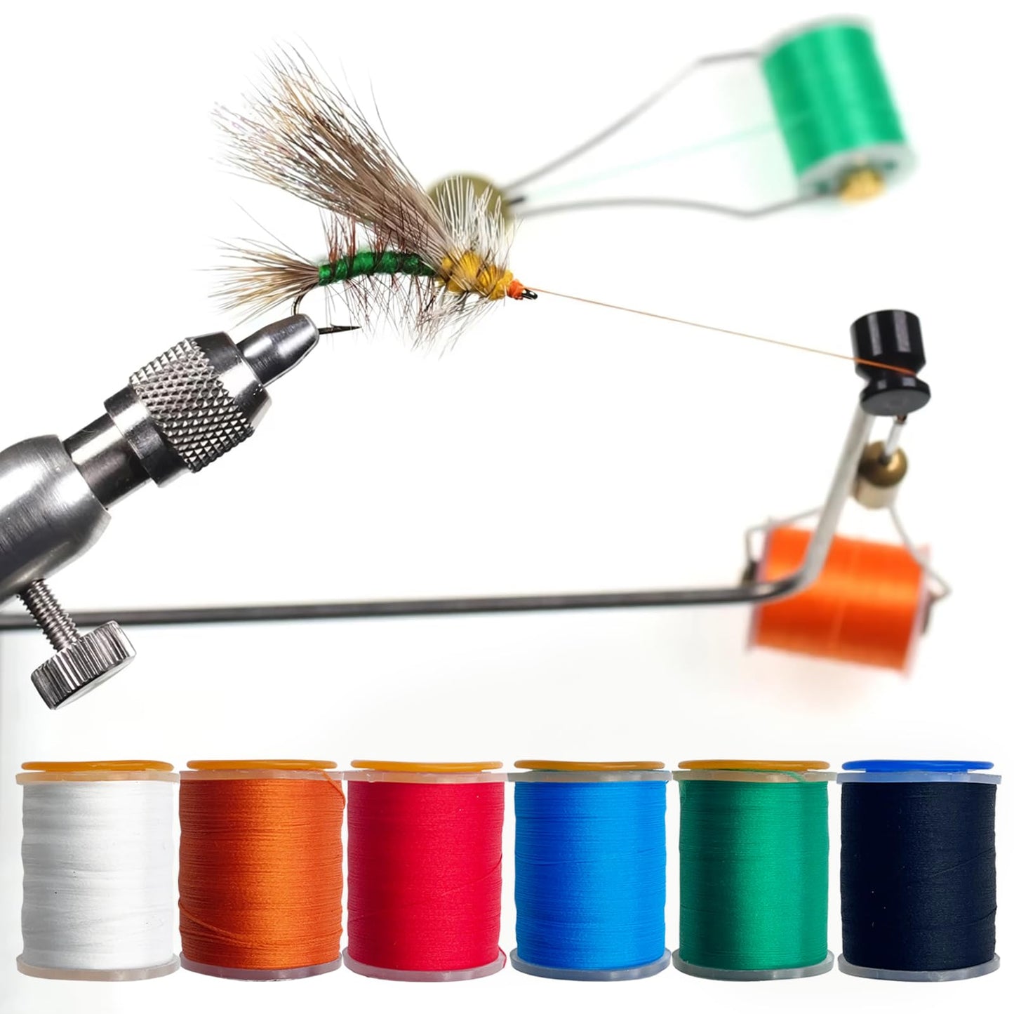 FREE FISHER 145Pcs Fly Tying Material Kit Flashabou Dubbing Threads Copper Beads Silicone Rubber Legs Hooks Fly Tying Tools Kit