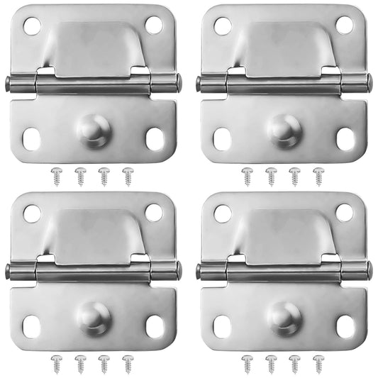 4 Pack Cooler Stainless Steel Hinges Accessories, with 16 Screw Sets, Coolers Replacement Fit for 5235, 5250, 5286b, 6262, 6270