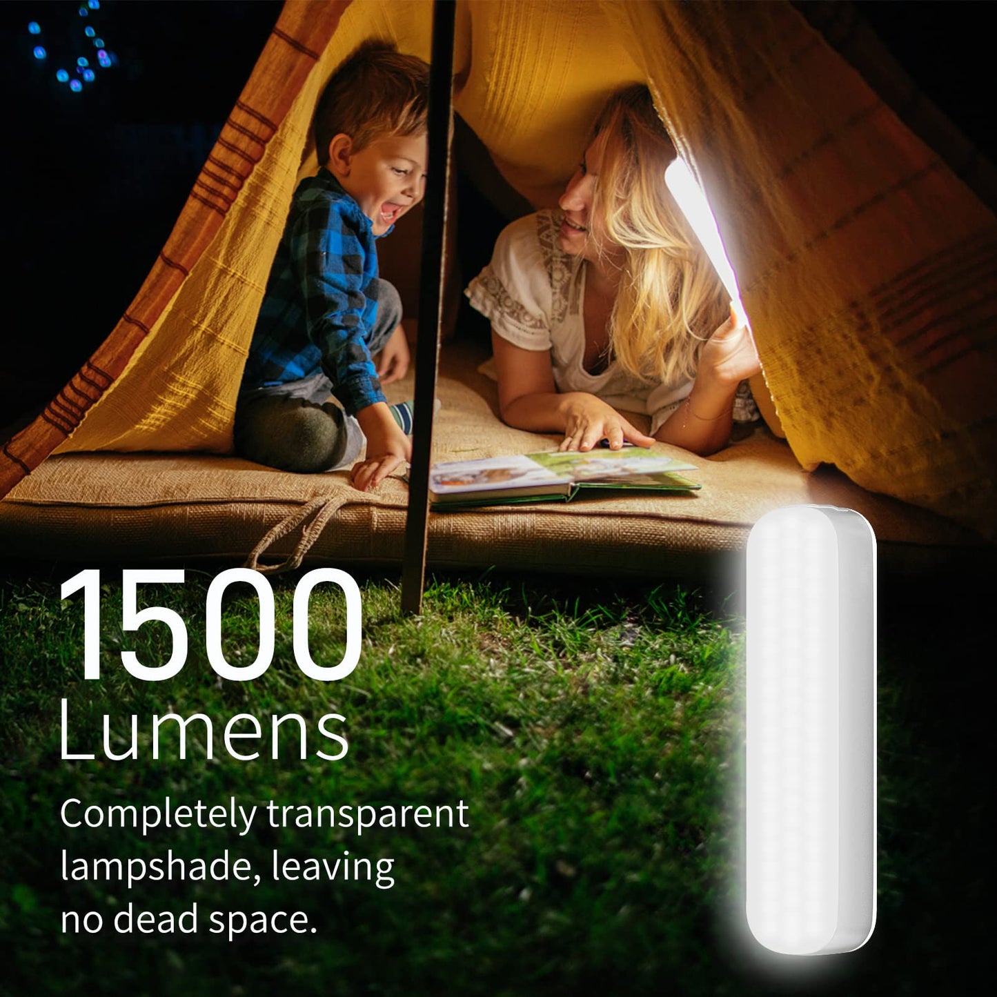 UPFOX Solar Rechargeable Camping Lantern, 4800mAh Power Bank, 1500 Lumens, 4 Light Modes LED Lantern for Car, Home, Outage, Attic, Garage, Backyard and More (White × 1pcs)