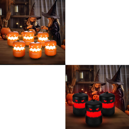 EverBrite 6-Pack Halloween Pumpkin Lantern 6-Pack Halloween Skeleton Camping Lantern