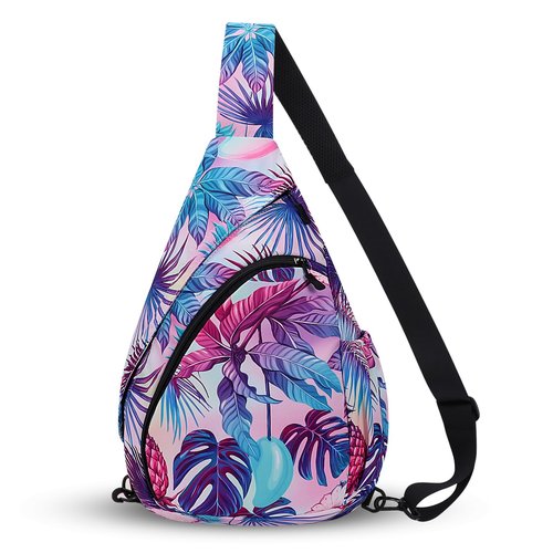 HUA ANGEL Crossbody Sling Bag for Men & Women Lightweight Waterproof Chest Shoulder Bag for Travel Hiking & Everyday Use