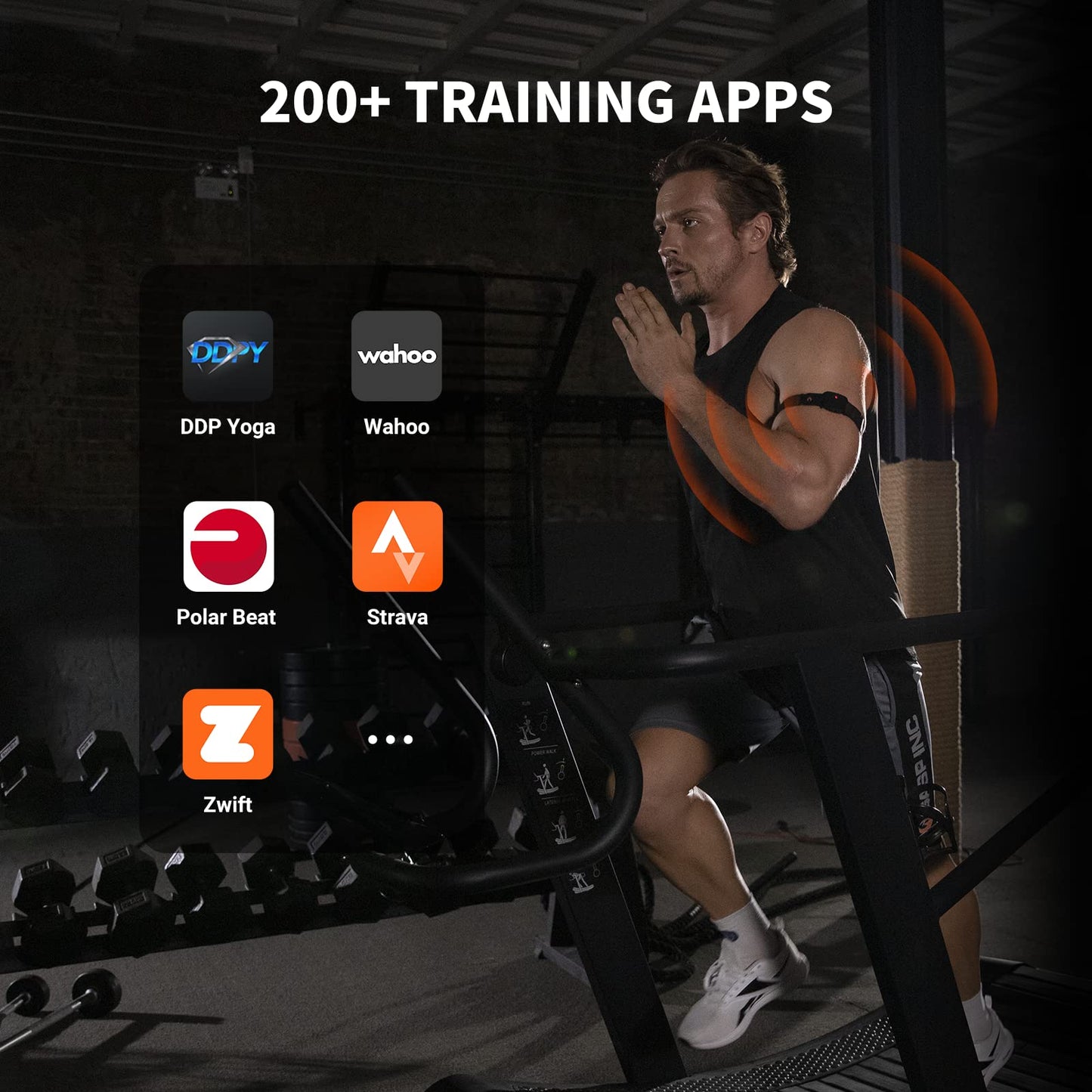 COOSPO HW9 Heart Rate Monitor Bluetooth ANT+ Armband with Accurate HR Zones/Calories Burned Data, HRM Optical Sensor for Fitness Training/Cycling/Running,Compatible with Peloton,DDP Yoga,Wahoo APP