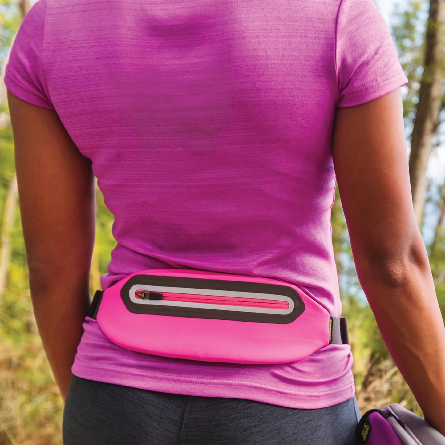 Amphipod Neo-Lite Run Pack, Bounce-Free Waist Storage for Running, Jogging & Walking, Men & Women - Purple - XL