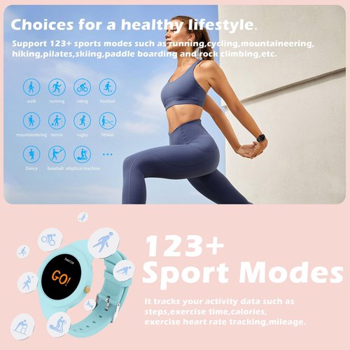 Yeforu Smart Watch for Women Ladies Smartwatch for Android iOS Phones Heart Rate Sleep Tracker Fitness Watch 123+ Sports Modes Pedometer Calorie Counter