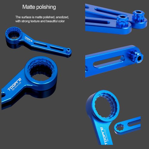 Suprwin Bicycle Bottom Bracket Wrench Tool, Bike Bicycle Dub Crankset Installation And Removal Tool For 12/16-Notch， BB 39/41/44/46/49