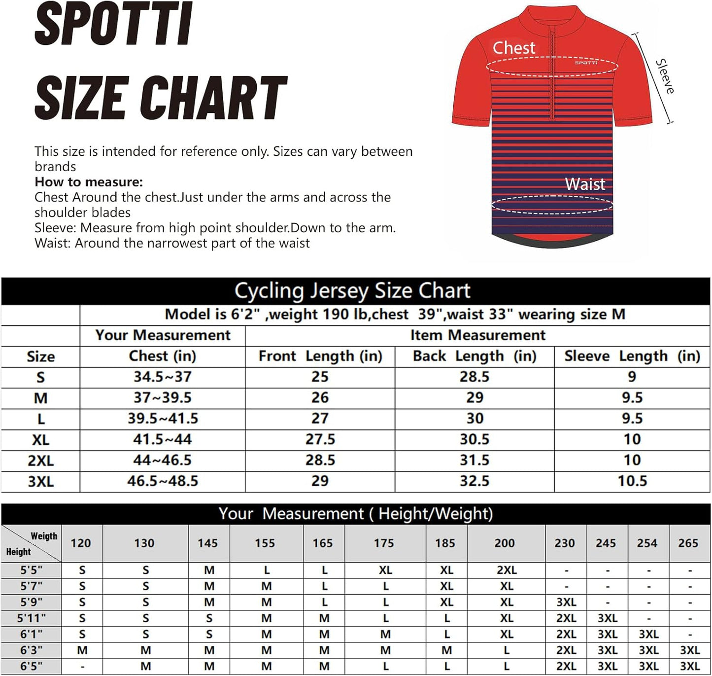 Spotti Men's Cycling Bike Jersey Short Sleeve with 3 Rear Pockets- Moisture Wicking, Breathable, Quick Dry Biking Shirt