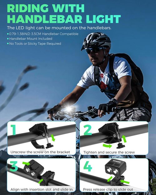 OVIMAZ Bike Helmet Light USB Rechargeable 1000 Lumens Bicycle Helmets Lights for Biking with 5 Lighting Modes Waterproof for Mountain Road Bikes Headlights Night Riding Cycling
