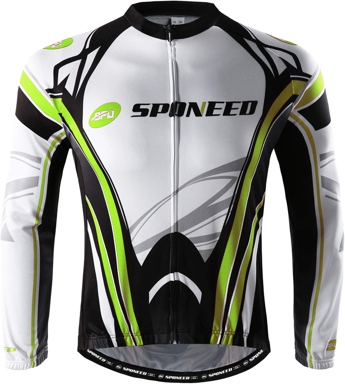 sponeed Men's Bicycle Shirts Long Sleeve Biker Jerseys Full Zipper Winter Cycling Gear Breathable