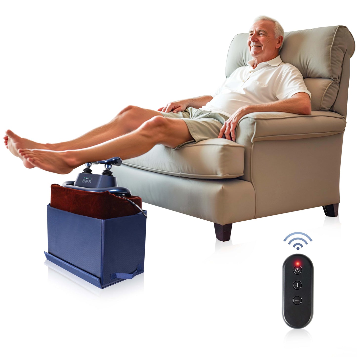 fuptos Leg Massager with Variable Speed, Foot Circulation Machine, Leg Exerciser While Sitting for Seniors, Circulation Machine for Feet