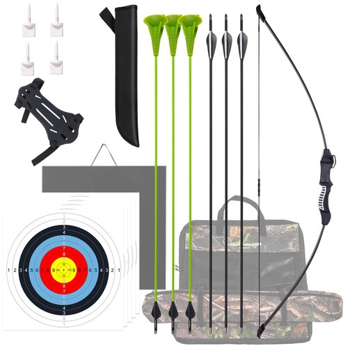 VALYPANOR 45" Bow and Arrow Set for Teens Youth Beginners Bow kit for Backyard Sport with 6 Arrows, Target & Quiver Indoor and Outdoor for Children and Teenagers 8-15 Years