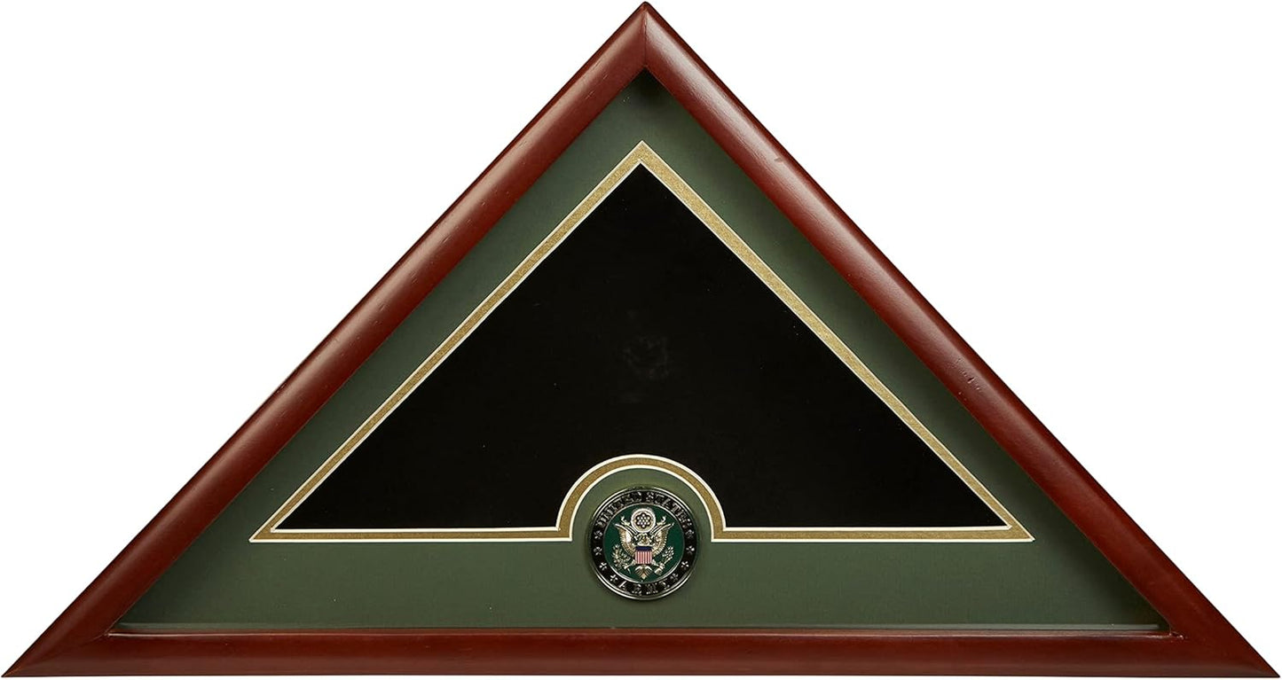 US Flag Display Case with Air Force Medallion Crafted from Premium Quality Materials - Made in USA