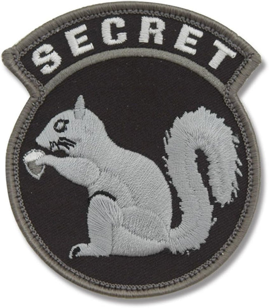 MilSpec Monkey Secret Squirrel Morale Patch (BLACK), Medium