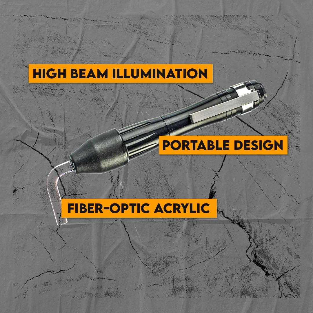 SE Compact Bore Light with Fiber-Optic Acrylic - Portable, High Beam Flashlight for Firearm Maintenance and Inspection - GC-BL-1AAA