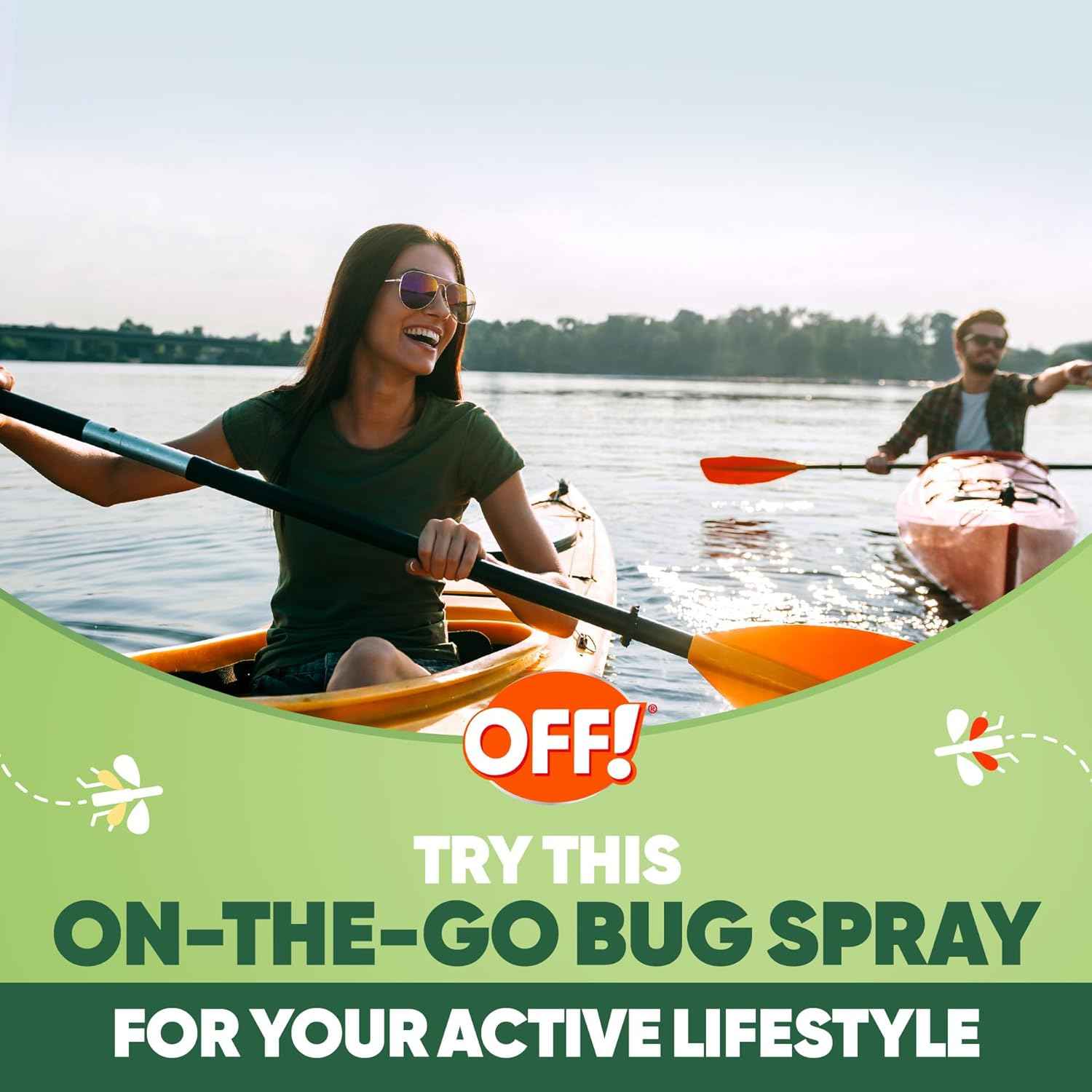 OFF! Deep Woods Mosquito & Tick Repellent Spray - 4 Oz, Non-Greasy, 2 Pack