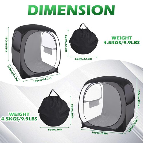WORKOOT Sports Pod, Bubble Tent, Clear Tent, Pop Up Shelter, with UV Protection, Fiberglass Frame, Weather-Resistant Fabric & Carry Bag for Camping, Sports & Other Outdoor Activities (Medium)