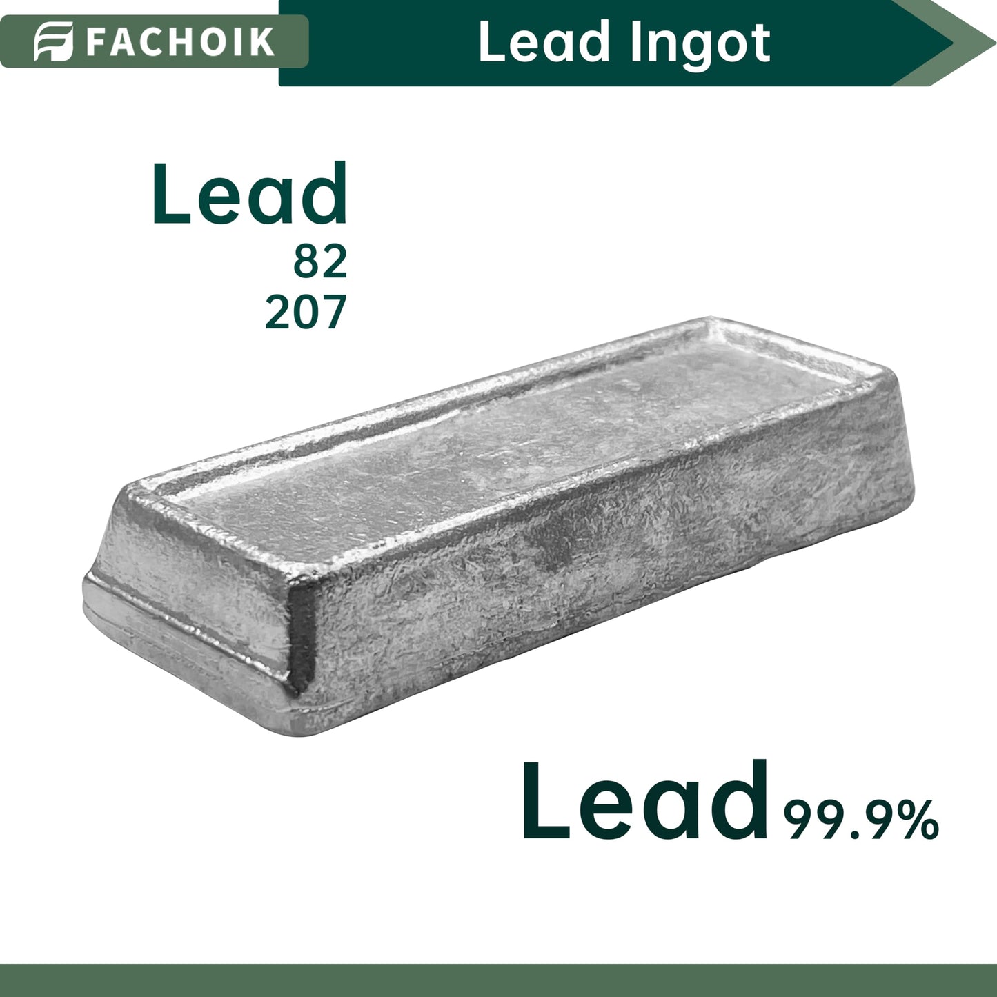 Fachoik Pure Soft Lead Ingots (Pure 99.9%) for Casting of Fishing sinkers and Weights (4.4lb)