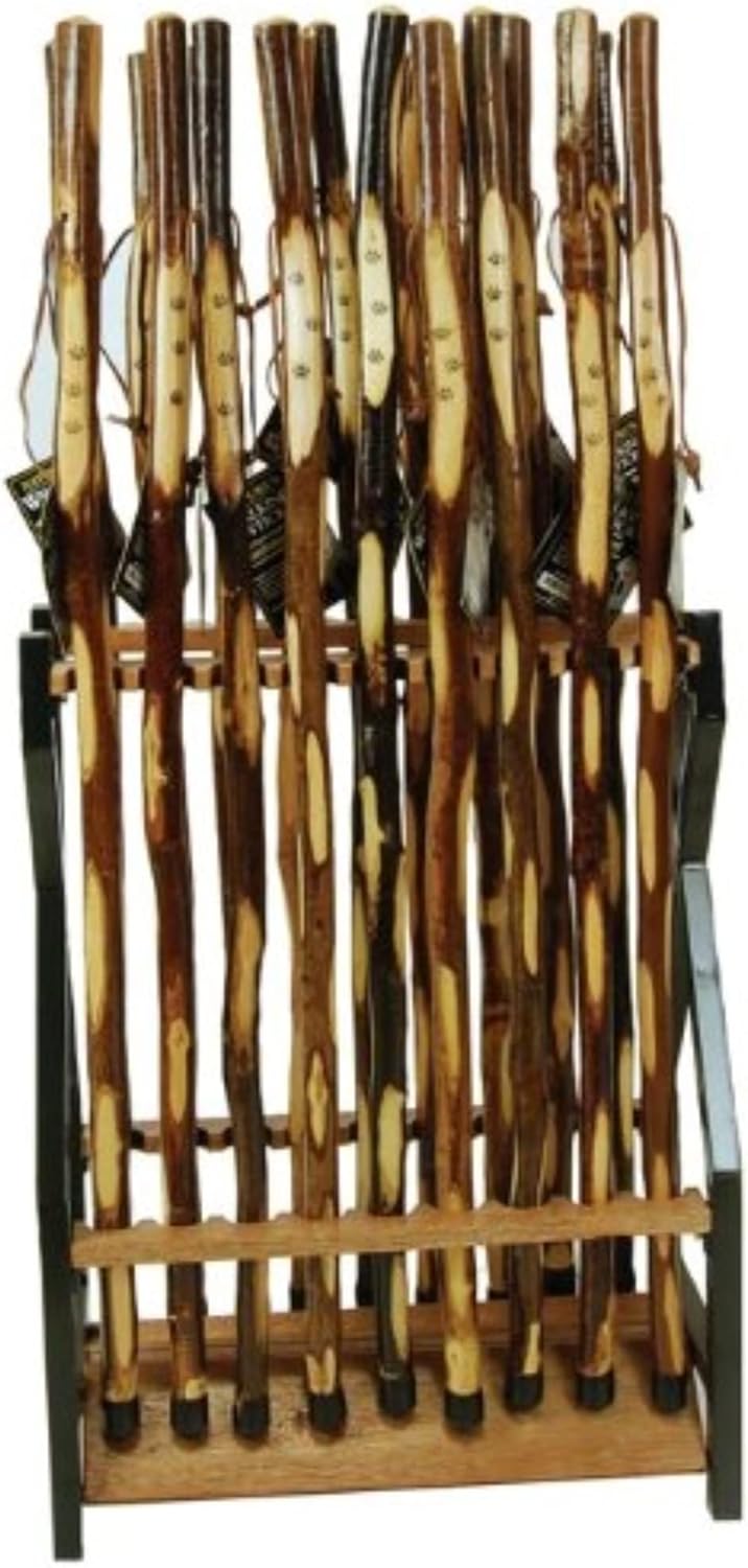 Natural Hardwood Hiking Stick for Children (Paw Prints & Strap), 36-inch (1-pc)