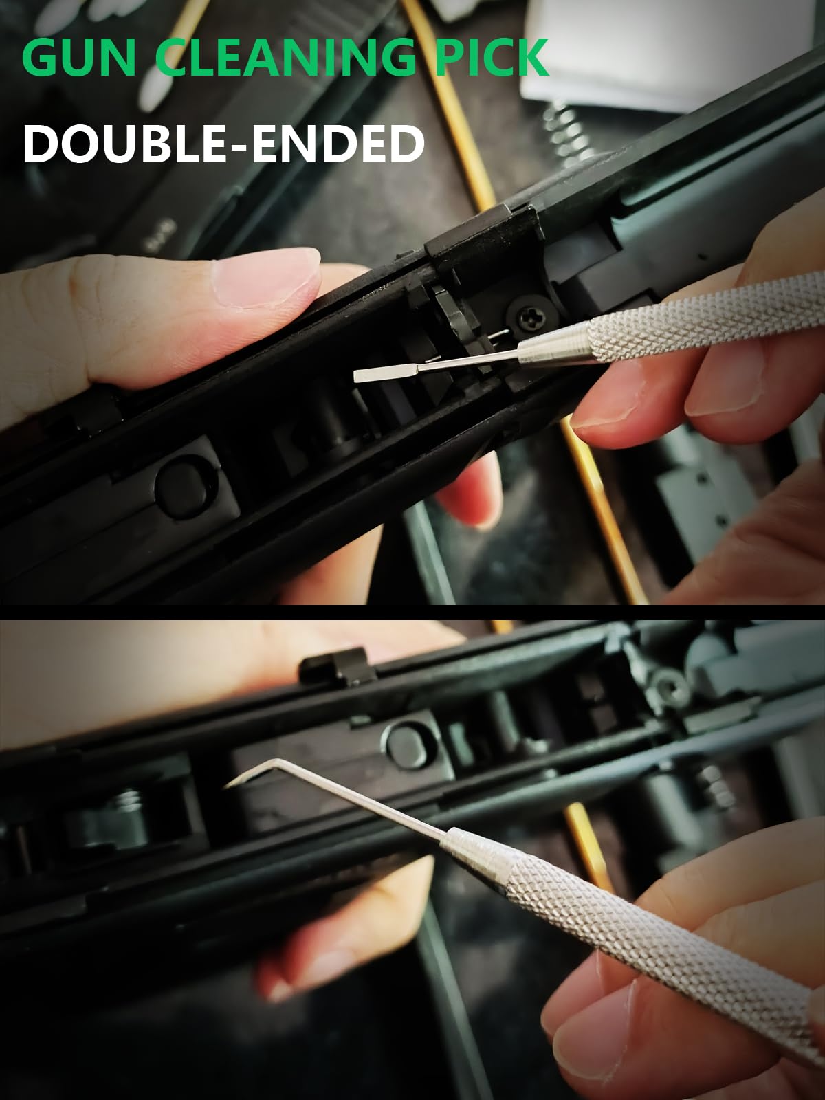 Funryer 505PCS Gun Cleaning Kits, 200PCS 6" Gun Cleaning Swabs and 150PCS 3x3 Gun Cleaning Patches + 150PCS 3x1.5“ Gun Cleaning Patches Lint Free with Gun Cleaning Brushes in Storage Case